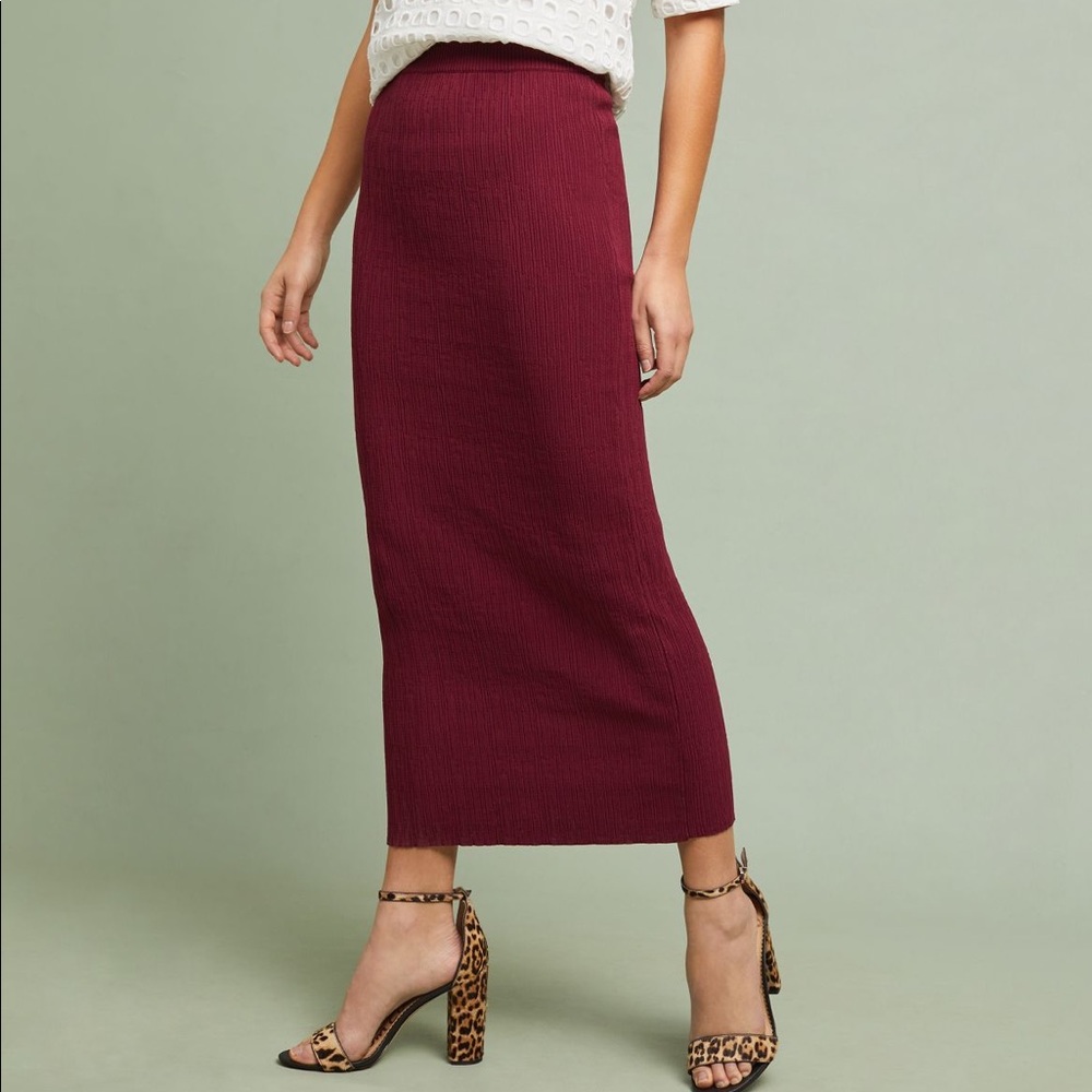 Anthropologie Current Air Alannah Textured Skirt